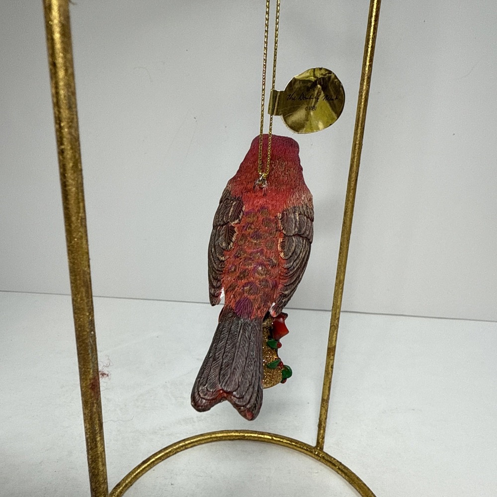 The Songbird Christmas‎ Purple Finch ornament By Danbury Mint With Tag - Picture 3 of 7